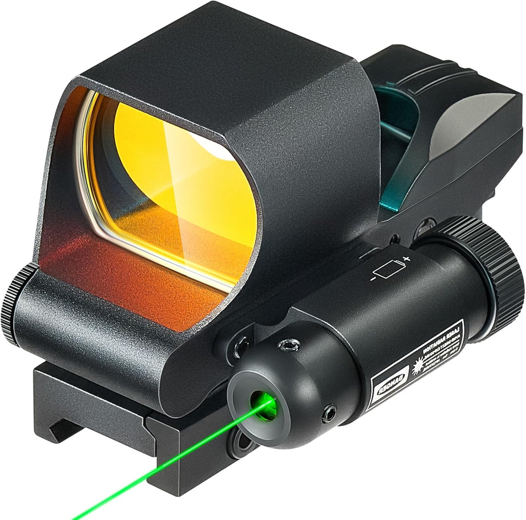 PINTY Red Dot Sight - Compact Tactical Reflex Optics with Multiple Reticles for Picatinny Rail