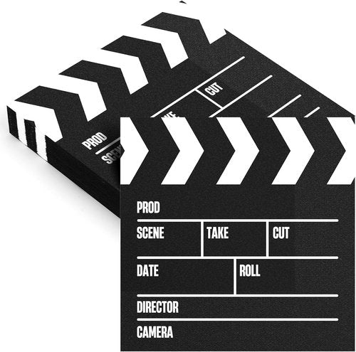 Movie Night Disposable Paper Napkins,50Pcs Movie Theater Decor Napkins for Party Decorations Square Movie Film Themed Tissue for Birthday Awards Ceremony Hollywood Party Supplies Movie Prop