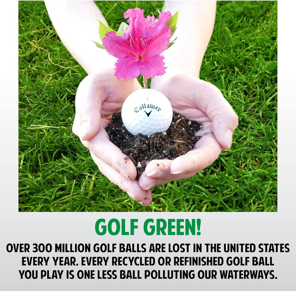 Used Golf Balls - Recycled Bulk Colored Mix for Practice & Play | Includes Mesh Bag, Eco-Friendly