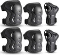 Skiennix Protective Gear Set - Knee Pads, Elbow Pads & Wrist Guards - 6 Pack for Skating & Cycling