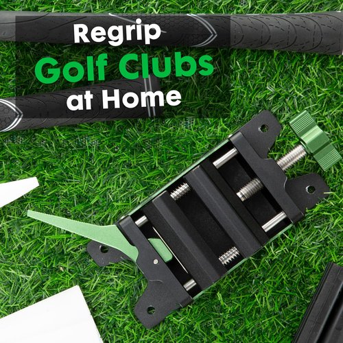 BAYSTMAM Golf Grip Kit Pro Vise Quick Release for Regripping Club Vice Clamp Golf Shaft Home Regrip Clamp Golf Repair Kit Removal Tool Aluminum Made