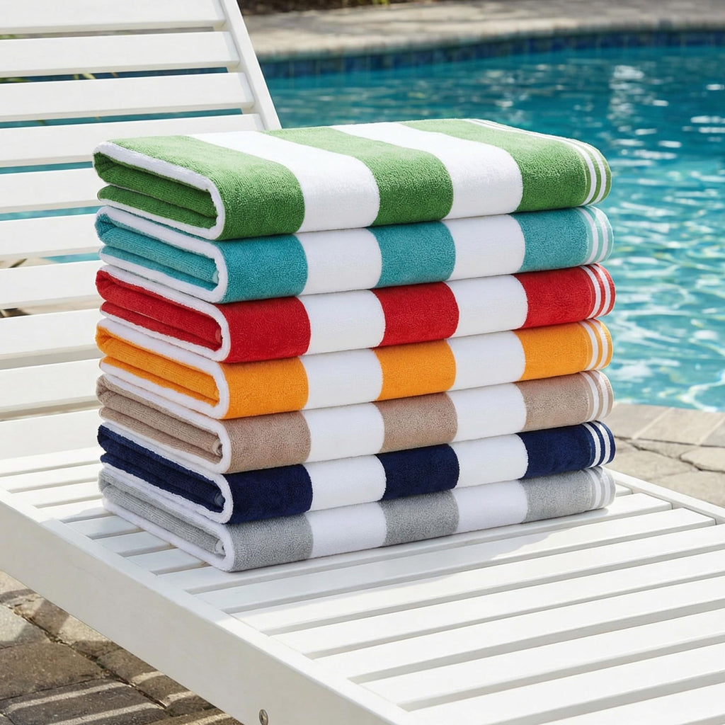 Superior Oversized Beach Towel, Light Grey (Set of 2)