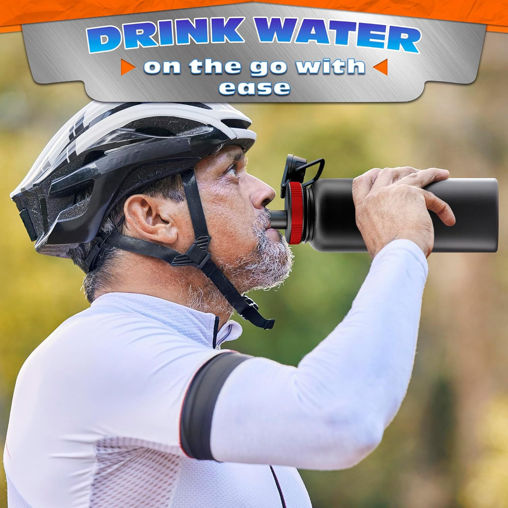 ThermoFlask Replacement Lids - Leak-Resistant Wide Mouth Lids for 12-64 oz Bottles | Ideal for Hiking & Sports