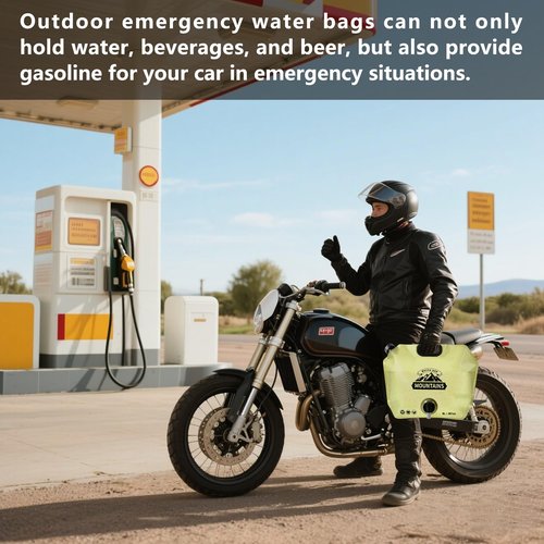 MRBULLOCK Collapsible 8L Water Storage Bag, BPA-Free Portable Folding Water Jug with Adjustable Faucet, Leakproof Emergency Water Bag for Camping, Hiking, Riding, Outdoor Sport (1, Beige)