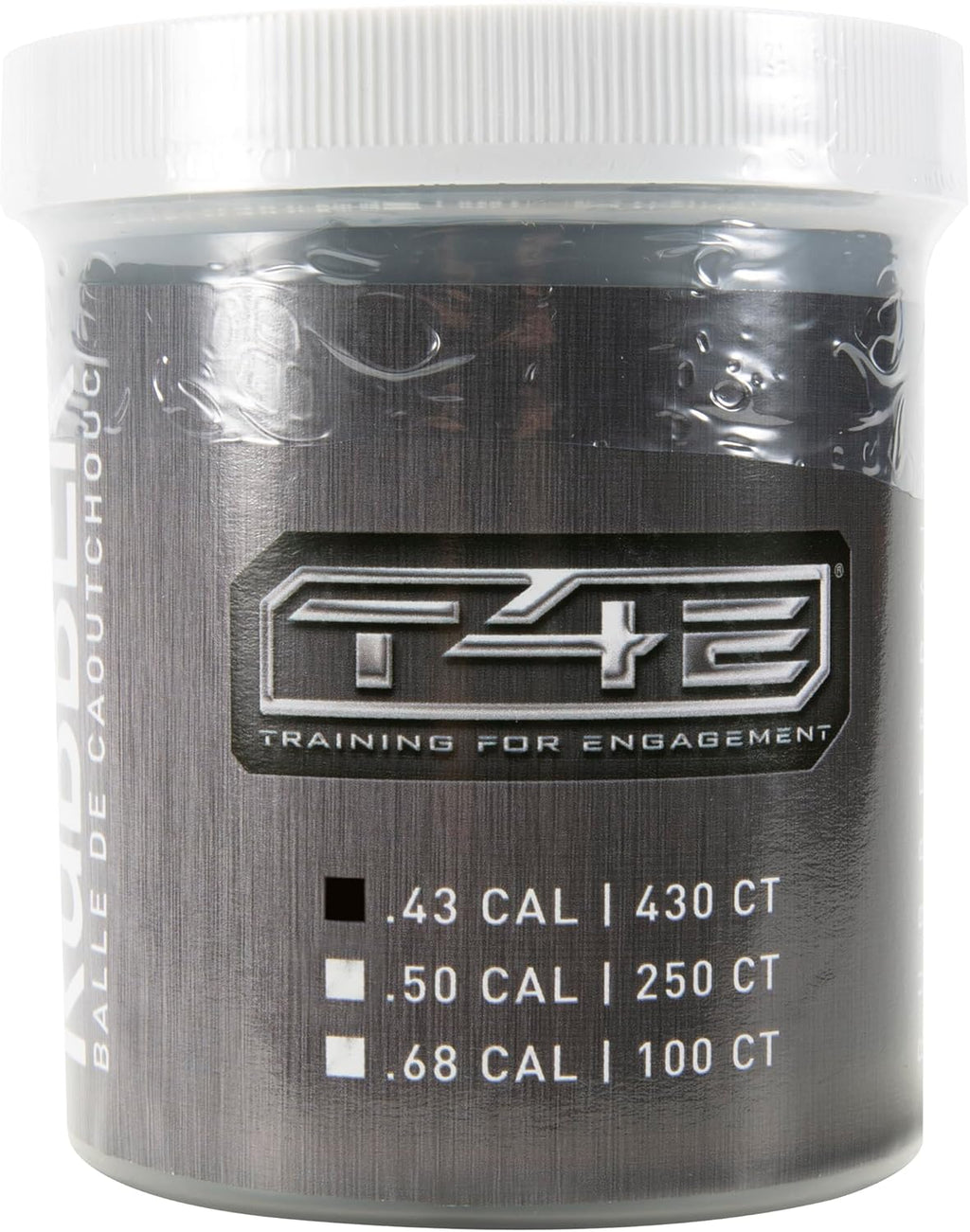 T4E Premium Rubber Ball Ammo - .43 Caliber Paintball Gun Rounds | 430 Count, Black