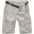 Jessie Kidden Mens Outdoor Casual Expandable Waist Lightweight Water Resistant Quick Dry Fishing Hiking Shorts (6222 Beige Apricot 34)