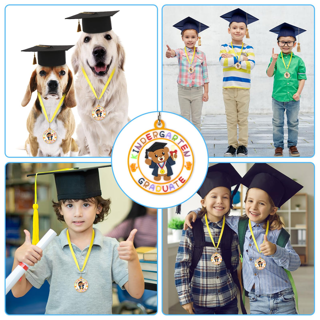 Hedeey Kindergarten Graduation Medal for Kids Preschool Pre-k Graduation Award Medals with Neck Ribbon for School Student Graduation Party Gifts Favors(24 Pcs, 2 Inch)