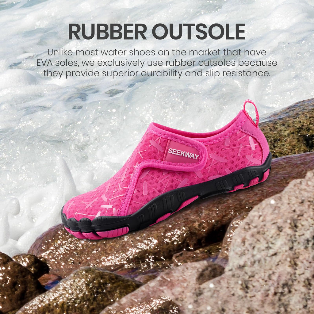 SEEKWAY Barefoot Water Shoes for Kids - Wide Toe Box and Quick-Dry Sand Shoes Toddler for Hiking Swim Beach Pool Kayak Sport Accessories, Camping Essentials Non-Slip for Boys Girls Sizes