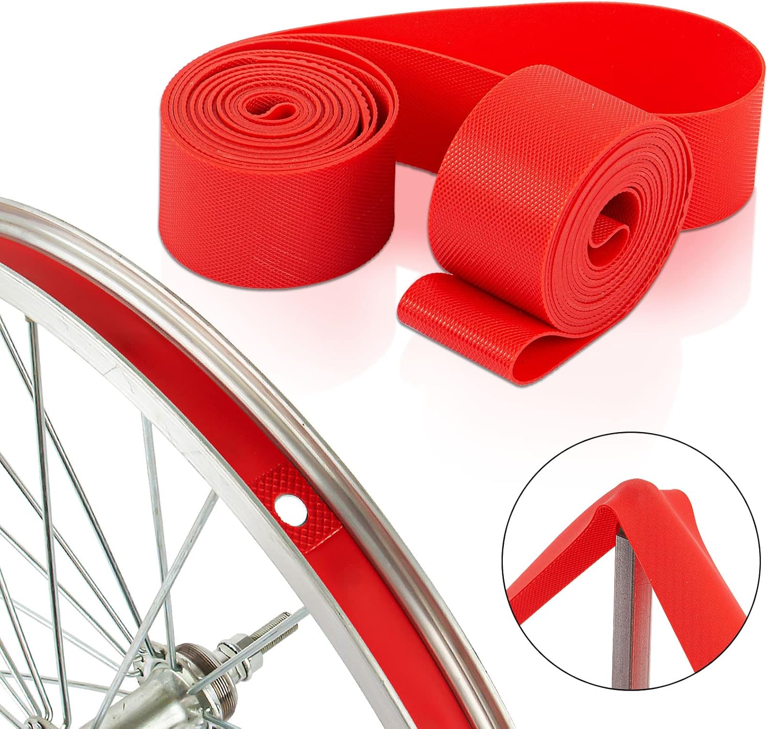 PSLER Bicycle Rim Liner - Durable Tire Protection Strip | 2-Pack Rim Tape for Enhanced Safety