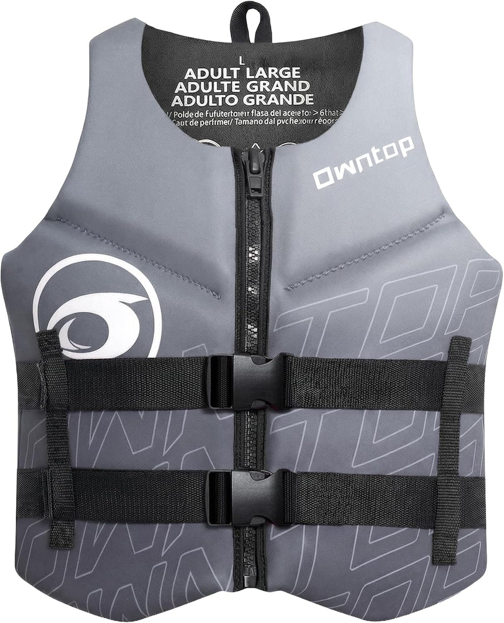 Owntop Swim Vest - Adult Neoprene Water Sport Floaties for Swimming, Boating & Kayaking | Adjustable Zipper & Dual Buckle
