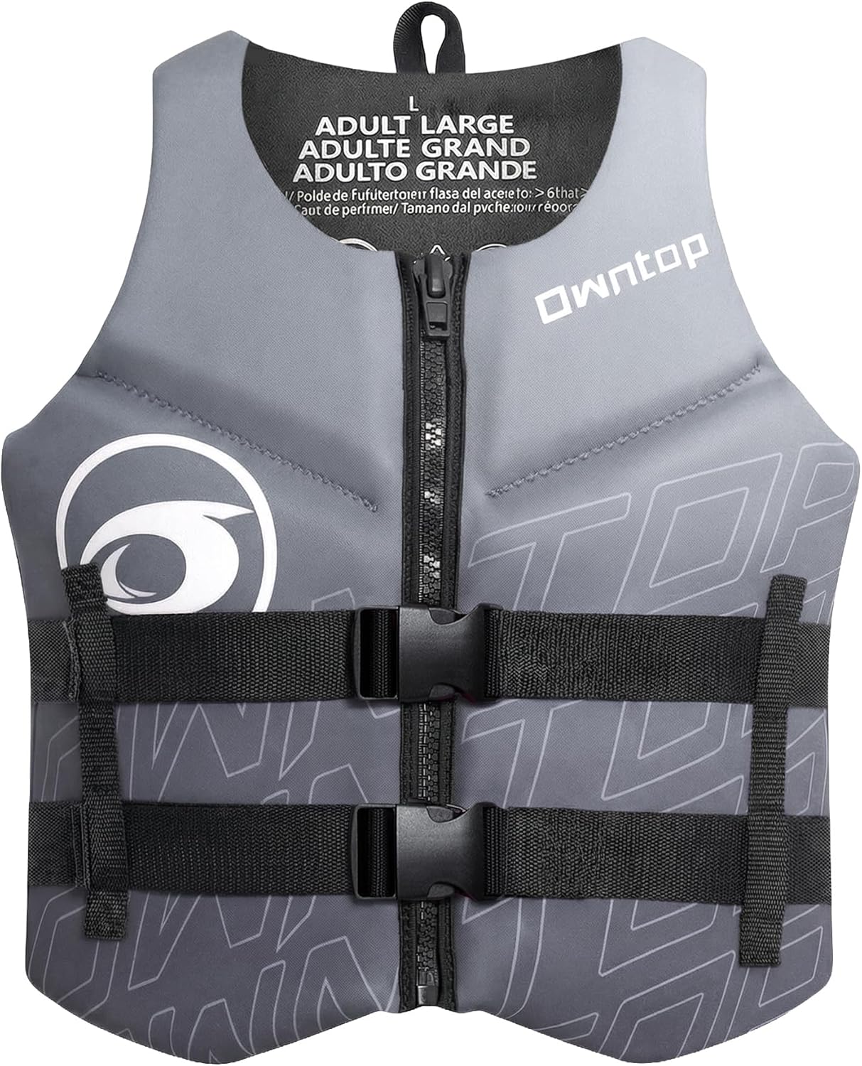 Owntop Swim Vest - Adult Neoprene Water Sport Floaties for Swimming, Boating & Kayaking | Adjustable Zipper & Dual Buckle