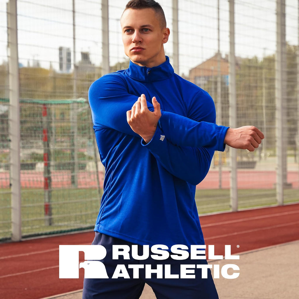 Russell Athletic Dri-Power Lightweight 1/4 Zip Pullover - Comfortable Outerwear for Active Lifestyle