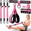 KUZARO Multifunction Resistance Bands - Adjustable 3-Tube Handle Set for Core, Abdomen, and Arm Workouts