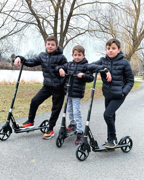 Nattork Kick Scooter for Kids & Teens | 220LB Weight Capacity, Adjustable Handlebar & Front Shock Absorber - Smooth 8" Wheels for Outdoor Fun