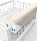 AEOCOO Toddler Bed Bumpers - Premium Soft Memory Foam Rail Protector for Loft & Bunk Beds | 3 Ft, Beige