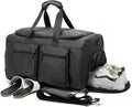 Seyfocnia Gym Duffle Bag - Versatile Travel Weekender with Wet Pocket & Shoe Compartment - Black