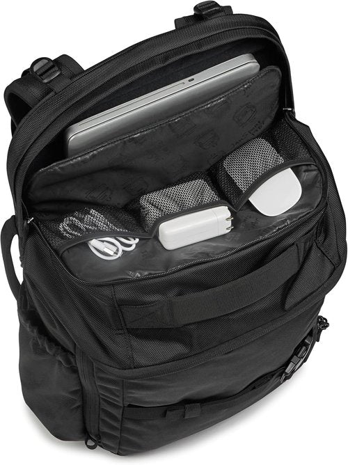 JanSport Venture Pack - Versatile Travel Backpack with Large Compartment, Compression Straps & Water Bottle Pockets, Black