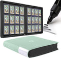 D DACCKIT Top Loader Binder - 12 Pocket Fits 480 Cards | Asakusa Green for Trading & Sports Cards