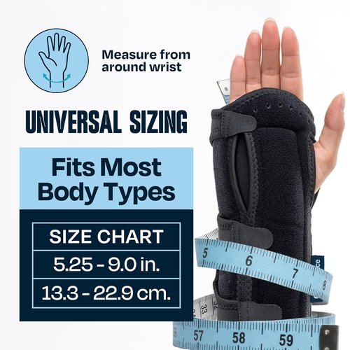 ComfyBrace Nighttime Wrist Brace - Pain Relief for Carpal Tunnel & Arthritis | Breathable Fabric, Fits Both Hands