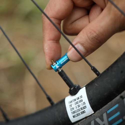 Granite Juicy Nipple Valve Cap - Durable Alloy Bike Tire Caps with Valve Core Removal Function | Black