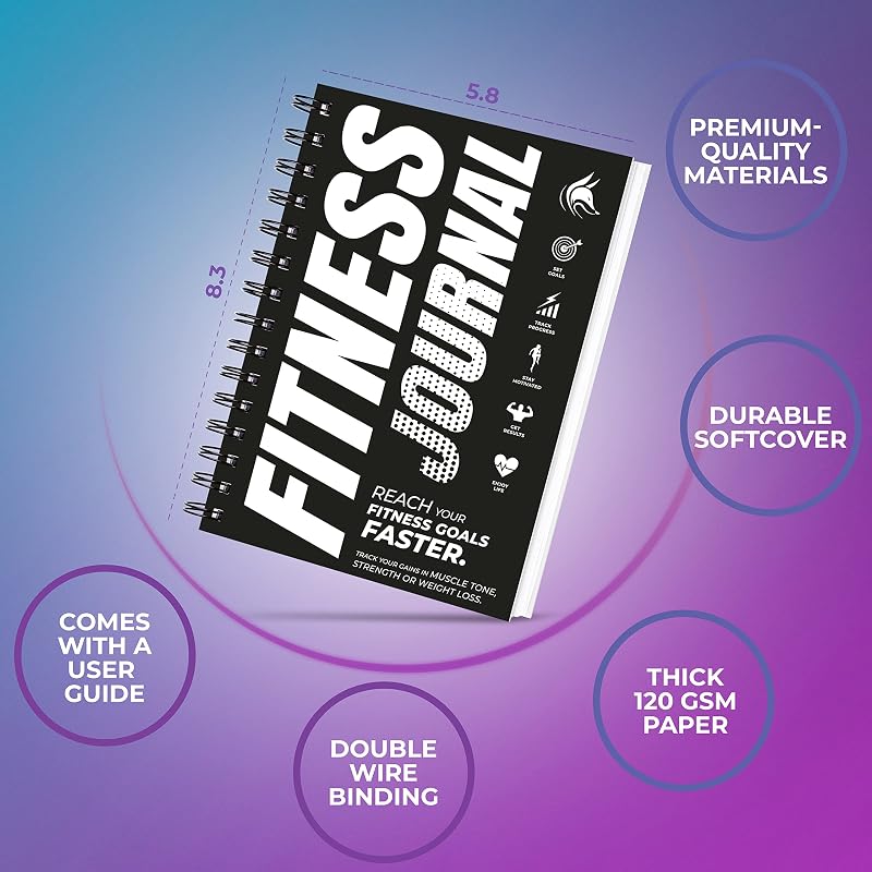 Clever Fox Fitness Journal Black & White Variation: Workout Log Planner