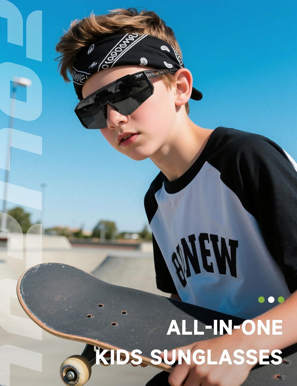 Skiennix Kids Polarized Baseball Sunglasses - UV Protection for Boys & Girls Ages 3-12