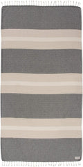 Sand Cloud Turkish Beach Towel - Sand-Free & Fast Drying - 100% Organic Cotton - Black Color