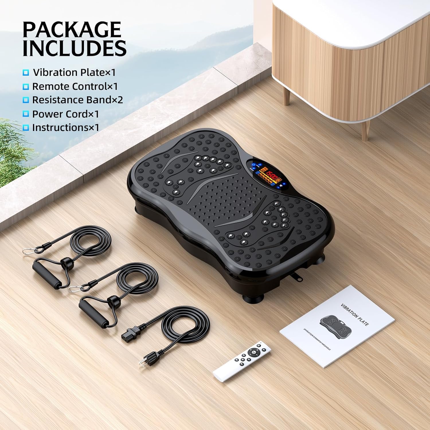 Skiennix Vibration Plate Exercise Machine - Whole Body Workout for Weight Loss & Muscle Recovery | Bluetooth Remote, Portable Design