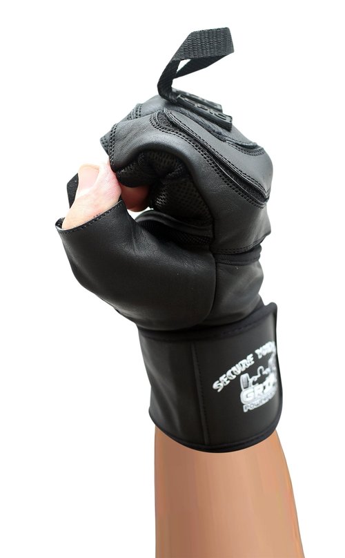 Epic Leather Gym Gloves with Built in 2" Wide Wrist Wraps Best Grip & Design for Weightlifting Power Lifting Bodybuilding & Strength Training Workout Exercises (Black, Small 7"- 7 1/2")