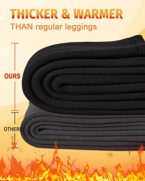 Diu Life 3 Pack Fleece Lined Leggings for Women Thermal Tummy Control High Waist Running Tights Winter Workout Yoga Pants