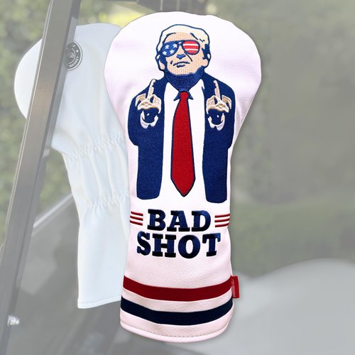 The Original USA Funny Golf Head Covers Trump Bad Shot Driver Fairway Wood Putter Headcover w/Madson Golf Cart Magnet securing Golf Head Cover Donald Trump Merchandise Dad Gifts for Birthday (Driver)
