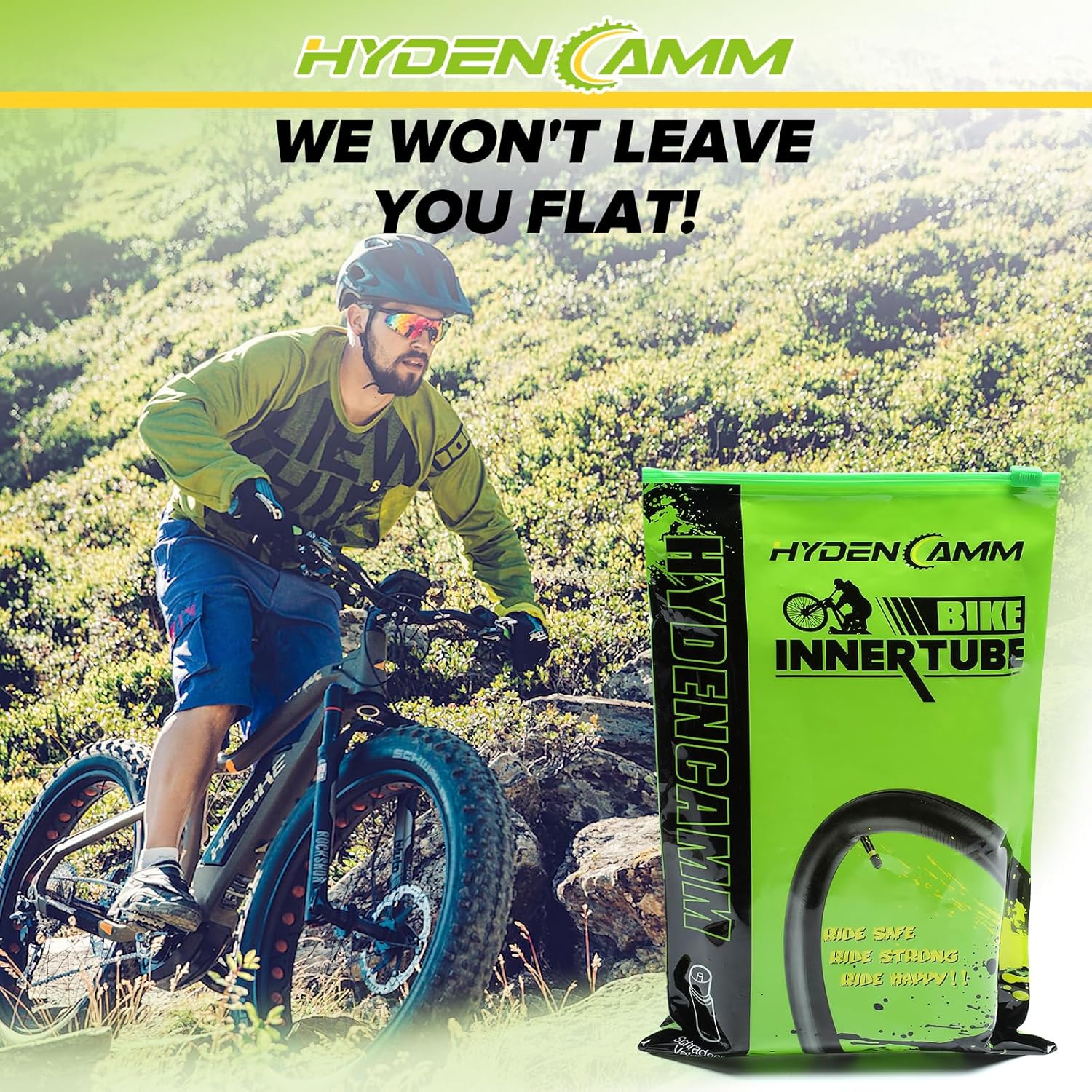 Skiennix Fat Bike Tube - Premium Butyl Rubber with AV 32mm Schrader Valve | 20" & 26" Sizes Available