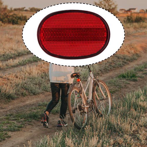 ECSiNG 2Pcs Bike Oval Rear Fenders Reflector 62x43mm Compatible with Most Bicycles with Fenders