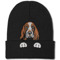 solid can Basset Hound Gifts Dog Beanie hat Embroidered Basset Hound Winter Knitted Beanies Hats Dog Lover Gifts Skull Caps for Women Men
