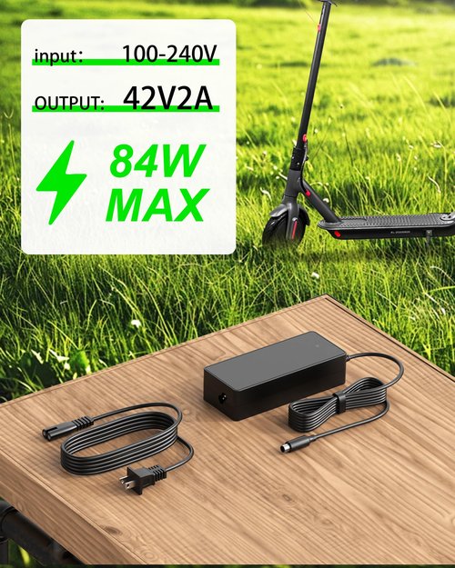 VHBW 42V Charger for Volpam Electric Scooter Charger Compatible with VOLPAM SP06 / SP03 / SPT7 Electric Scooter 350W/500W