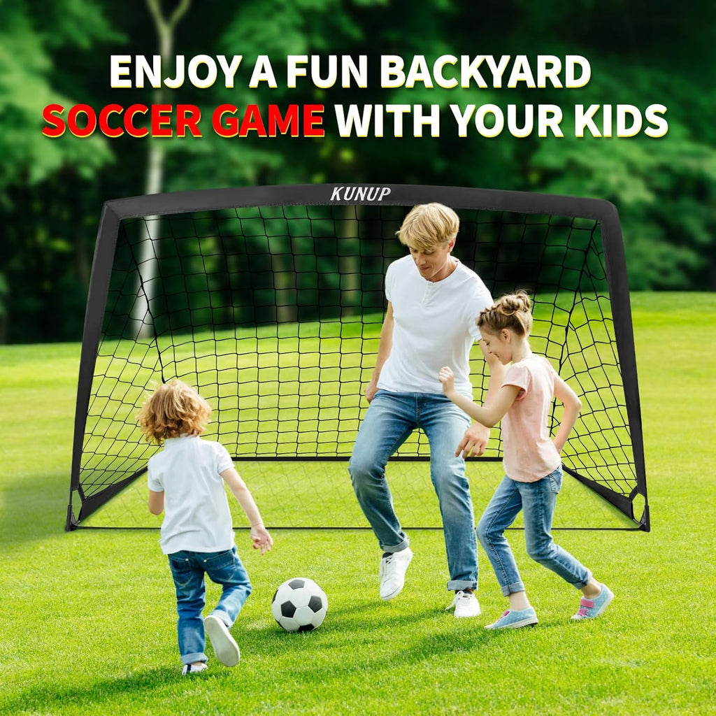 Skiennix Kids Soccer Goals - Portable Foldable Practice Nets with Training Equipment Set for Backyard Fun