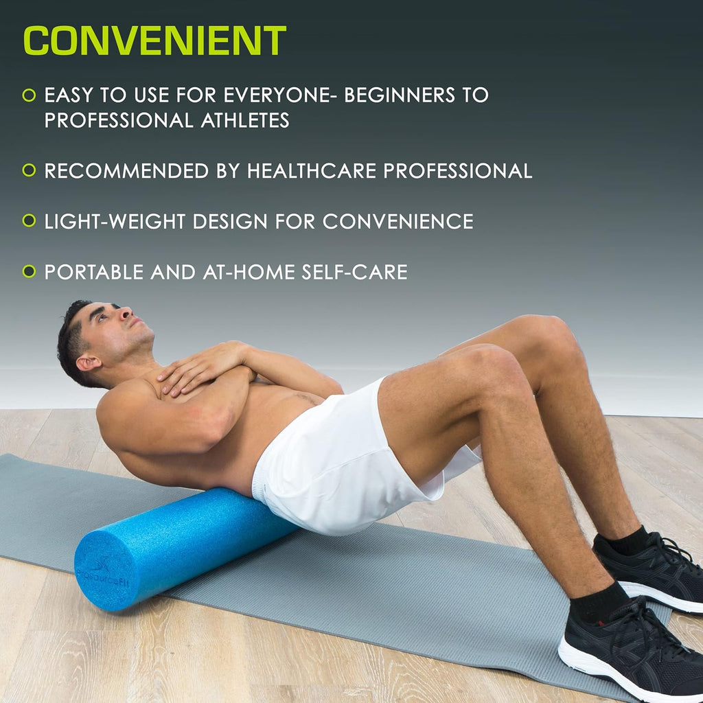 ProsourceFit Flex Foam Roller - Muscle Massage & Physical Therapy Tool for Core Stability | 36-Inch
