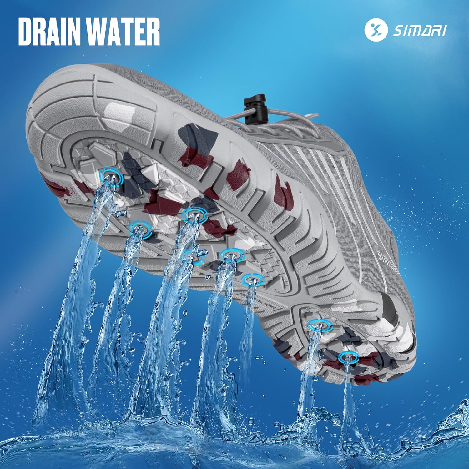 SIMARI Water Shoes - Quick-Dry Barefoot Aqua Socks | Lightweight Non-Slip Swim Shoes for Beach Sports, Surfing, Diving