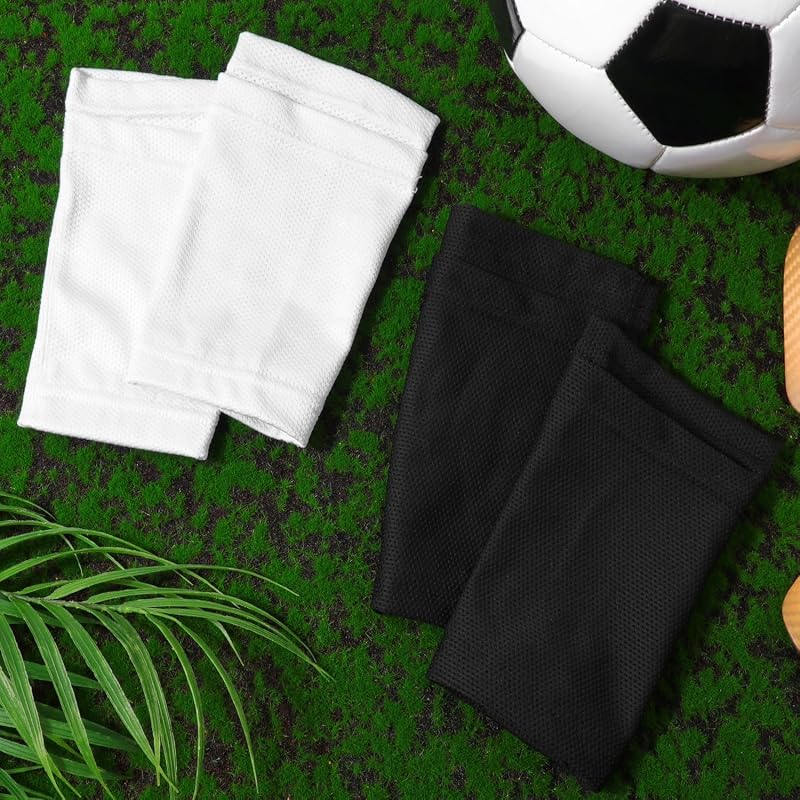 Soccer Shin Guard Socks Covers 2 Pairs Breathable Polyester 23.5x14x10cm