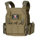 LASVENIS Tactical Vest for Men Weighted Vest Fully Adjustable Outdoor Training Gaming Vests… (Tan)
