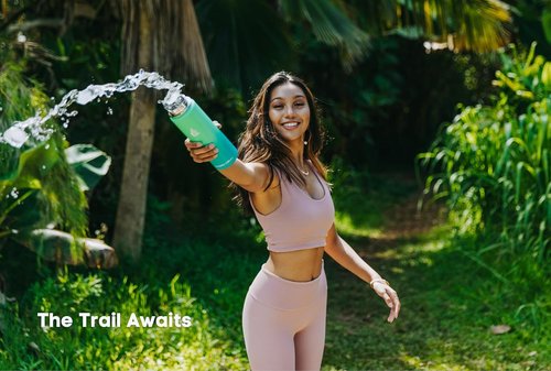 HYDRO CELL Stainless Steel Insulated Water Bottle - Leakproof Thermos for Hot & Cold Drinks | 24oz Mint Green