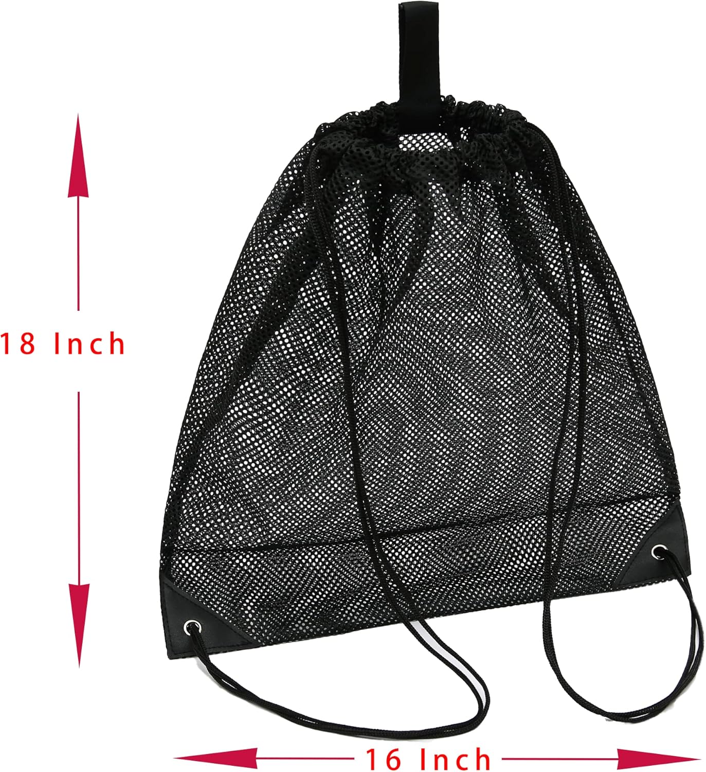 Palmhomee Mesh Drawstring Bags - Pack of 4 for Sports, Gym, Laundry & Beach - Mixed Sizes