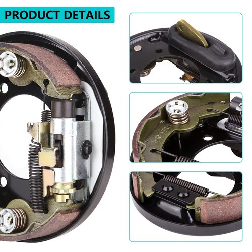 10L0L Golf Cart Brake Assembly Improve Brake Sensitivity, Driving Stability and Safety Which is for Yamaha G14-G22 & EZGO TXT RXV, with Brake Shoes Large Friction Coefficient, Shorten Braking Distance