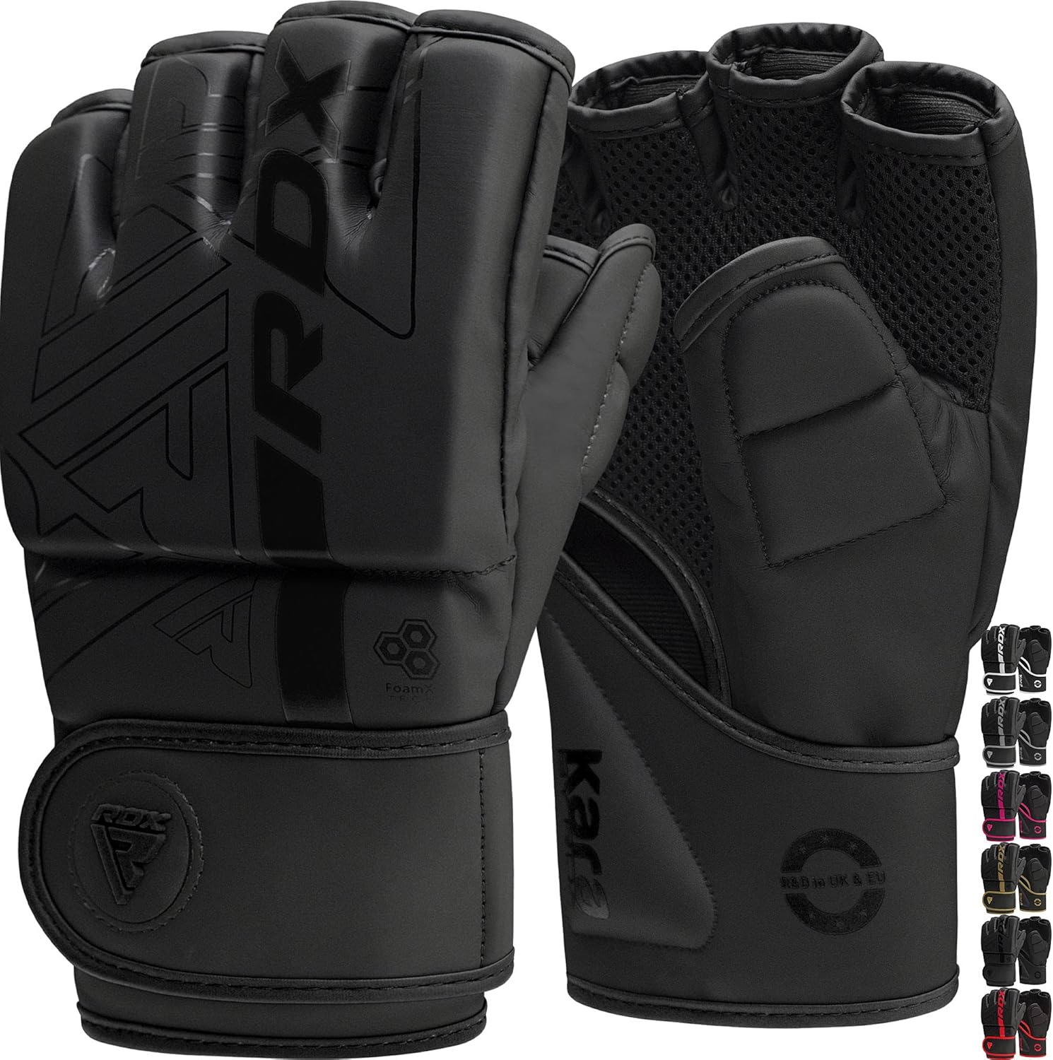 RDX MMA Gloves - Pre-Curved Mixed Martial Arts Mitts for Men & Women | Maya Hide Leather for Sparring & Training