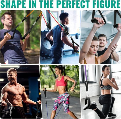 Aihoye Resistance Bands - Versatile Exercise Bands with Handles & Door Anchors for Strength Training