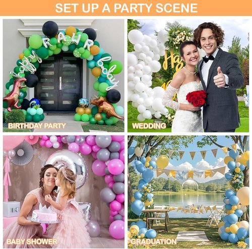 Balloon Arch Kit - 98.4ft DIY Garland Strip with 600 Clear Glue Dots | Perfect for Weddings & Crafts