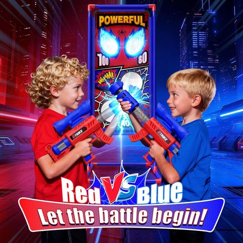 Hero-Style Shooting Toy Set - Indoor & Outdoor Action Game with 2 Air Pump Launchers | Perfect Gift for Boys Ages 3-12