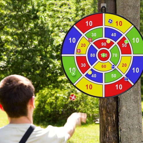 BooTaa 29" Large Dart Board - Fun Indoor/Outdoor Game for Kids | Sticky Balls Included, Perfect Birthday Gift for Ages 3-12