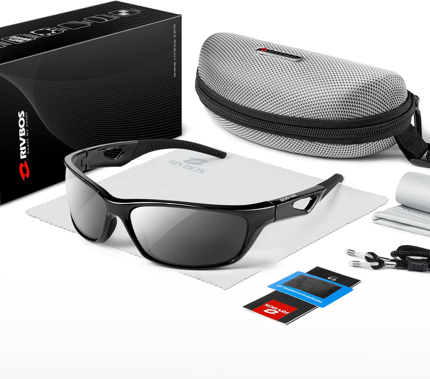 RIVBOS Polarized Sports Sunglasses - TR90 Frame for Men & Women | Ideal for Cycling, Fishing, Running