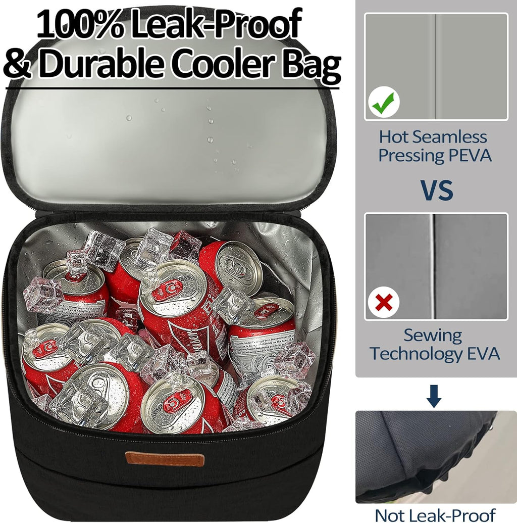 Skiennix Camping Cooler Backpack - Insulated & Leak-Proof for 30-45 Cans | Waterproof Thermal Bag for Travel, Picnics & Beach